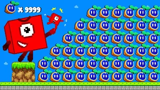 Super Mario Bros. but Numerickblocks become GIANT with 9999 Seed Power-Ups | Game Animation