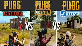 PUBG MOBILE vs PUBG LITE vs PUBG steam.ЧАСТЬ 2 СРАВНЕНИЕ МЕХАНИК В PUBG LITE