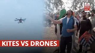 Farmers are taking on the drones using kites