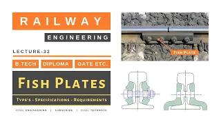 Fish Plates | Fixtures and Fastenings | Lecture - 32 | Railway Engineering | SSC JE ESE RRB