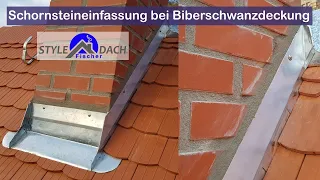 Kamineinfassung bei der Biberschwanz Deckung - Zink Nocken Schichtstücken - Tutorial - Dachdecker