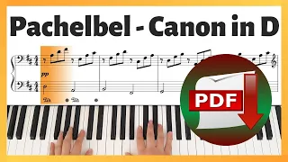 Pachelbel - Canon in D Major | Piano Sheet Music | Piano Tutorial | Piano Pieces For