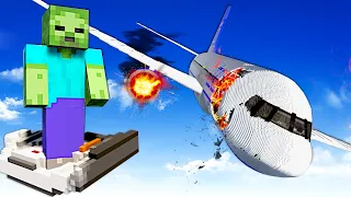 MINECRAFT ZOMBIE CAUSES PLANE CRASH! (Teardown)