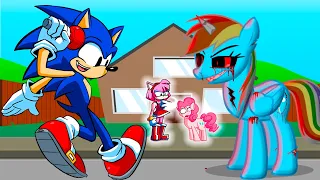 Amy VS Pinkie Pie - Blockhead but... Sonic VS Rainbow.EXE