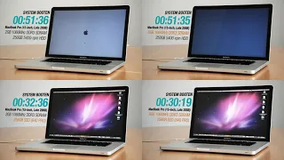 Performance Test HDD vs SSD vs RAM Upgrade MacBook Pro 15 inch, late 2008 1080p