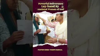 Layhand By Anointed Woman Of God || #pastorsoniayosephnarula || #shorts || Ankur Narula Ministries