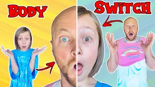 Mystery CURSE Body Switch Up! Dad vs Daughter With The KJAR Crew!