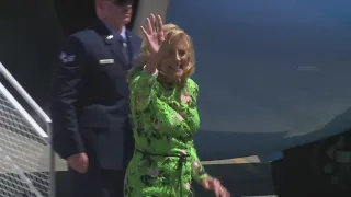 Jill Biden arrives in Portland