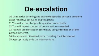 De-escalation