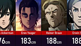 Attack on Titan Characters Height Comparison