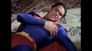 Superman shot with a kryptonite bullet