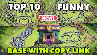 Top 10 New Town Hall 14 Funny/Troll Base With Link | Latest 2022 Troll Home Bases