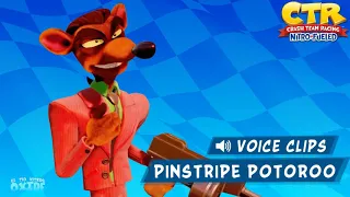 Crash Team Racing Nitro Fueled - Pinstripe (All Voice Clips/Sounds)