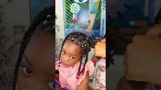 Cute kids hairstyle 🤩 natural hair/ rubber band hairstyle for girls