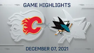 NHL Highlights | Flames vs. Sharks - Dec. 7, 2021