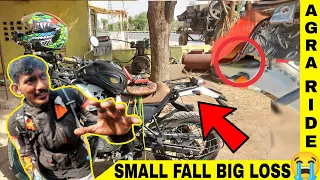 I Got Fall During Agra Ride 😭 Luggage Carrier Broken 💔 | Roads to Leh 2021