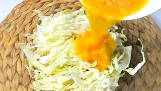 Cabbage with eggs is better than pizza! The recipe is easy, quick and I like it very much