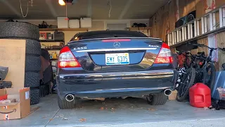 W211 E550 Muffler Delete Start and Revs