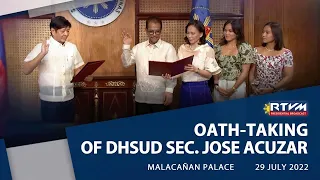 Oath-taking Ceremony of Department of Human Settlements and Urban Development Secretary Jose Acuzar