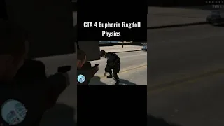 GTA 4 (Euphoria Ragdoll) Physics Shooting Gun Out of Police 👮 #gta4 #gta