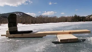 REVISED HOMEMADE ICE BOAT DESIGN FOR WING SAILING