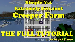 [Minecraft] Simple Yet Extremely Efficient Creeper Farm [FULL TUTORIAL]