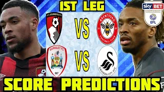 MY CHAMPIONSHIP PLAY OFF SEMI FINAL 1ST LEG SCORE PREDICTIONS? Who will gain an advantage?!