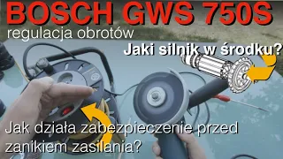 Bosch GWS 750 S z regulacją obrotów, opinia po roku, co jest w środku?