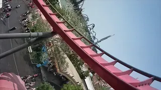 X Flight (front seat POV) - Six Flags Great America - 7/18/2021