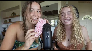 ASMR guess the trigger ~ with my friend ~ I GET TINGLES