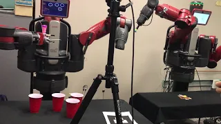 Robot plays beer pong (66% accuracy)