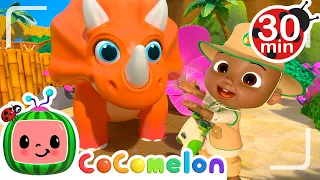 Dinoland Safari | 30 Minutes of Let's learn with Cody! CoComelon Songs for kids