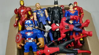 SUPERMAN VS SPIDERMAN VS IRONMAN VS CAPTAIN AMERICA VS THOR VS HULK SUPERHERO AVENGERS UNBOXING