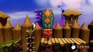 Crash Bandicoot 1 (N-Sane Trilogy) - Level 8: Native Fortress (Platinum Relic)