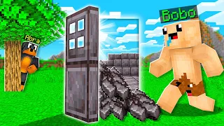 BOBO ODKRYŁ moją TAJNĄ BAZĘ z BRONIĄ na WALKĘ z BOBOWICAMI w Minecraft… 😭