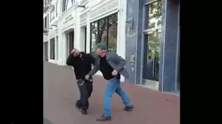 Old Man Knocks Out a Young Man