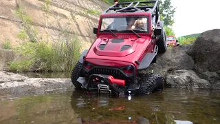 1/10 Scale SCX10-III Jeep Rubicon JL #14 | SCX10-II JK | 3 Rubicon's Rock Crawling Adventure