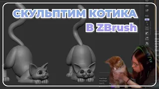 Скульптим котика в Zbrush и болтаем