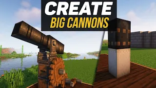 Create big cannons Tutorial / guide 1.18.2 - 1.20.1 Cannon creation (Minecraft java)