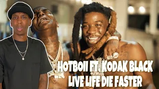 KODAK FRIED! Hotboii ft. Kodak Black - Live Life Die Faster (Official Video) REACTION