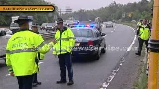 Two Students Injured- School Bus vs Car Accident - Sagamore Bridge- Bourne, MA (06-13-12)