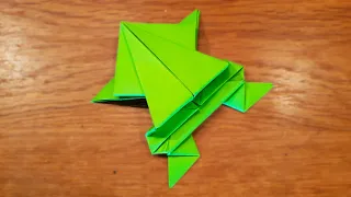 How To Make a Paper Jumping Frog - Fun & Easy Origami