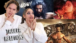 Waleska & Efra react to RRR Trailer | ROCKSTAR Trailer | PADMAVAAT Trailer for the first time!