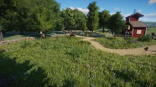 Planet zoo: Episode 2 Sycamore Farm - Bug and Butterfly Garden and Swan Pond Habitat Speedbuild