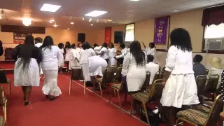 Women in White Women's Day Praise Break