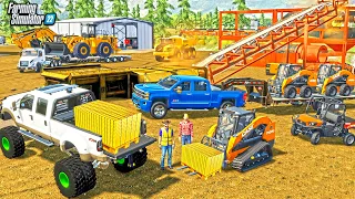 I MADE $10,000,000 GOLD MINING! (BUYING NEW SKID STEERS, TRUCKS & WHEEL LOADERS!) | FS22