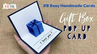 #8 [Easy Handmade Cards] Gift Box Pop Up Card | Thiệp bật hình hộp quà - NGOC VANG Handmade