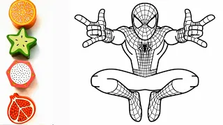 🎨Coloring book for kids! Spider Man!🤩