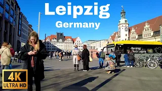 Leipzig, Germany Walking Tour 2022 (4k Ultra HD 60fps)