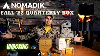 Nomadik QUARTERLY Box Unboxing - Fall 2022 Camp Cookout: Solo Stove, Uberleben, UNCO & more